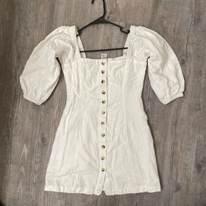 L*Space White mini button dress